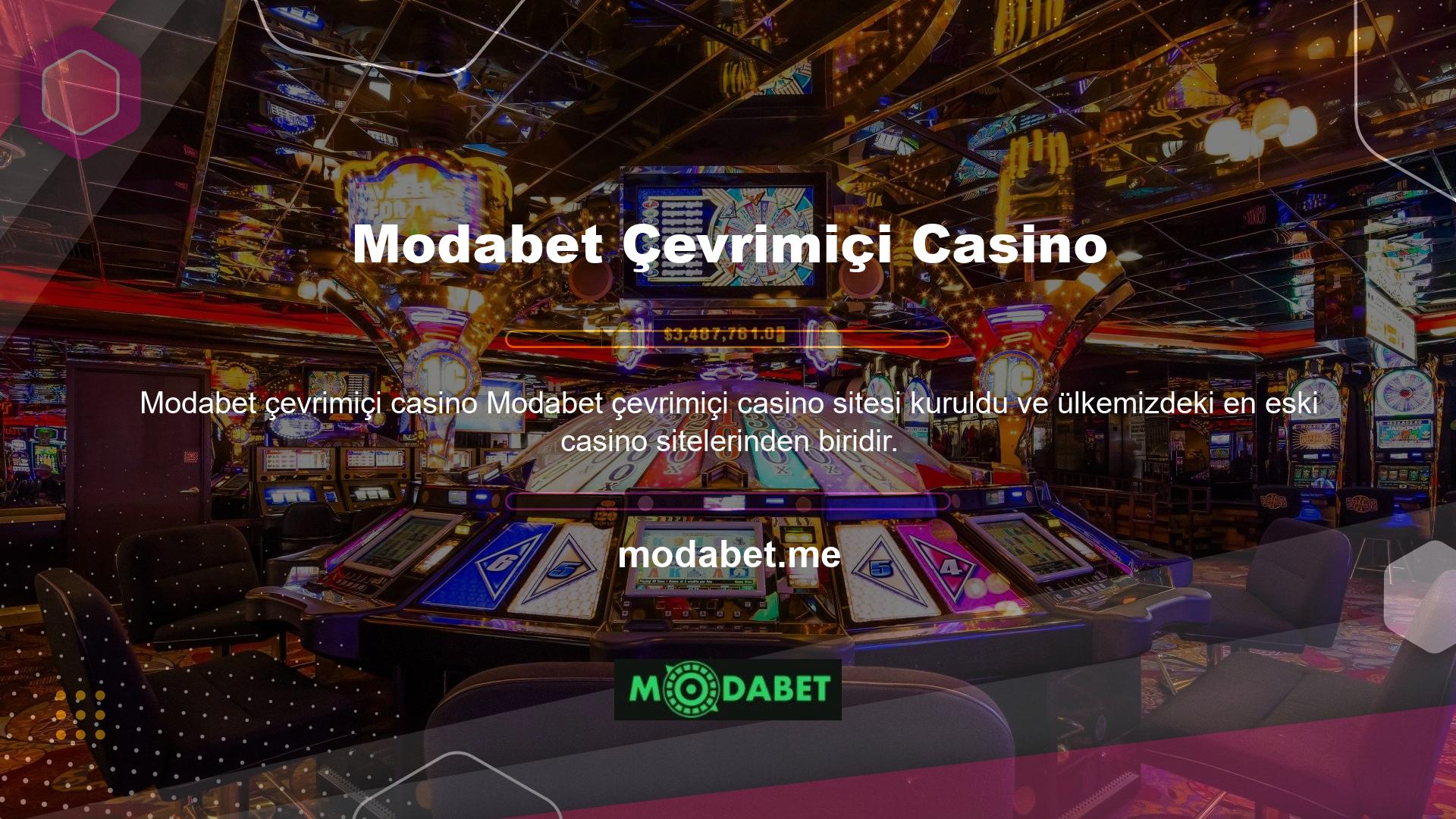 Modabet çevrimiçi casino siteleri, kullanıcılara ve oyunculara casino siteleri ve casino hizmetleri sağlar