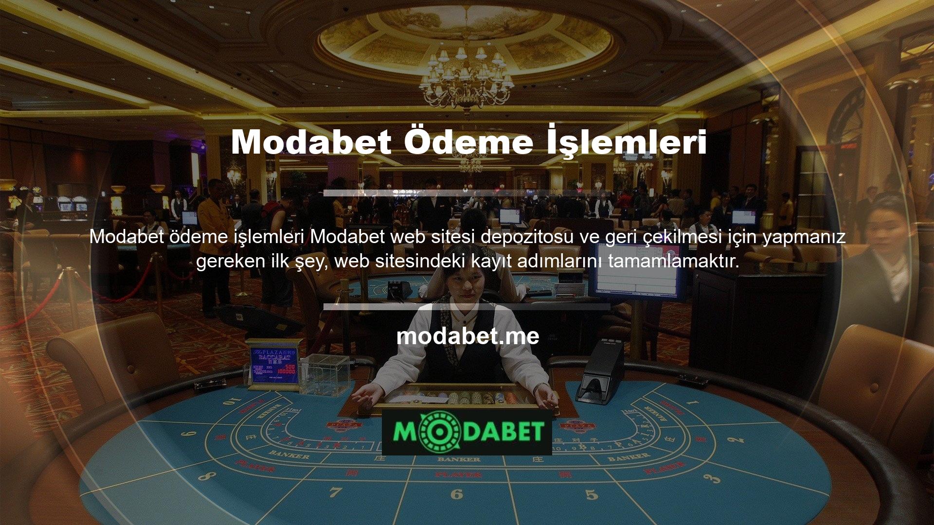 Modabet web sitesi, para koyup çıkarmanız için bir sürü farklı yola sahiptir
